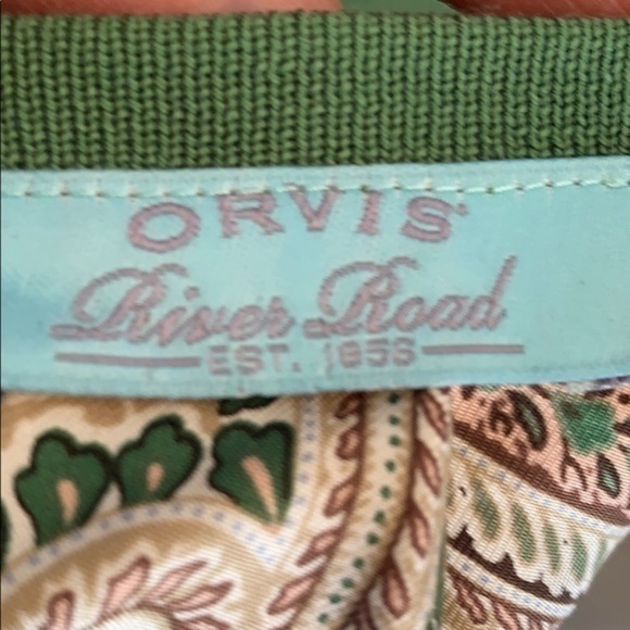 Orvis green button from cardigan sweater. - Picture 8 of 9
